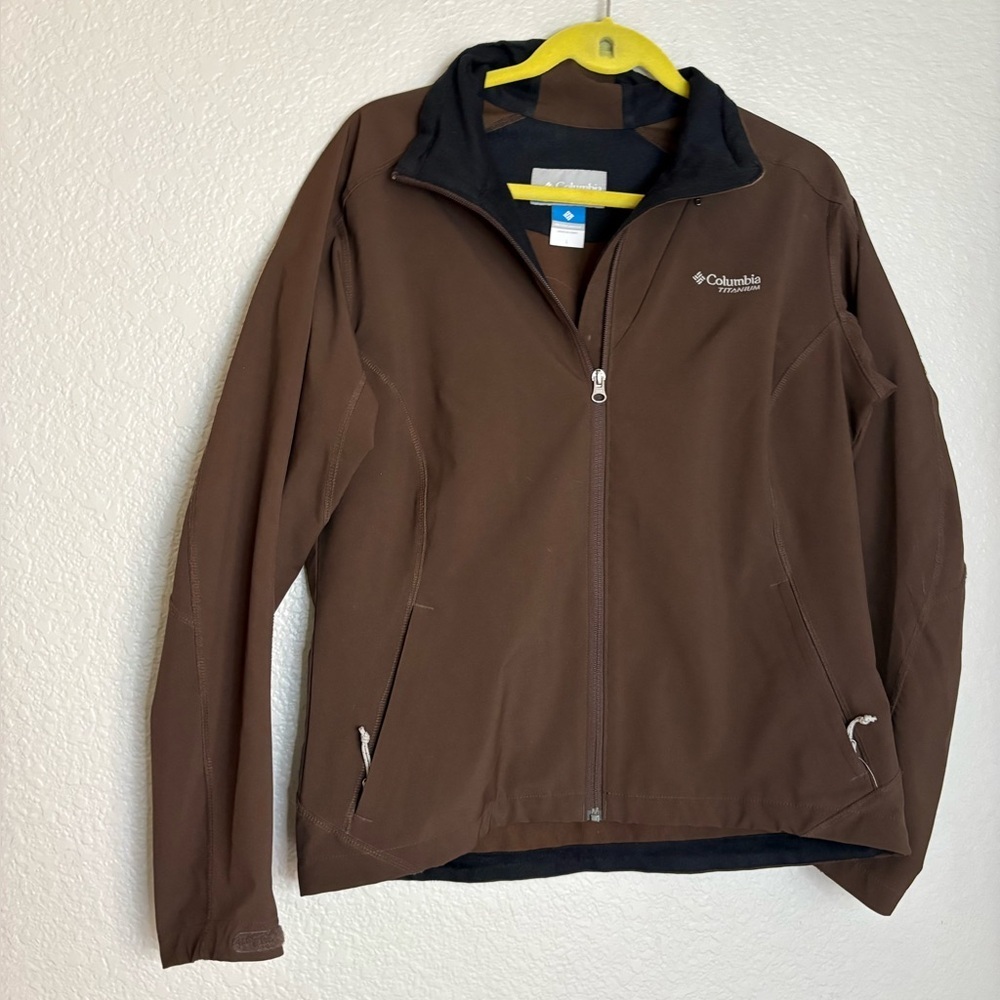 Columbia Titanium Outdoor Waterproof Wind Winter Lightweight Warm Jacket Brown